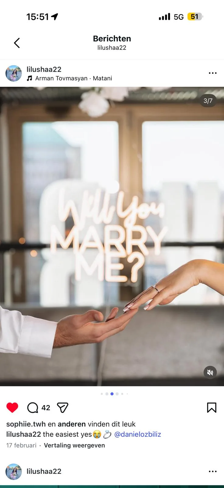 Proposal romantic setting